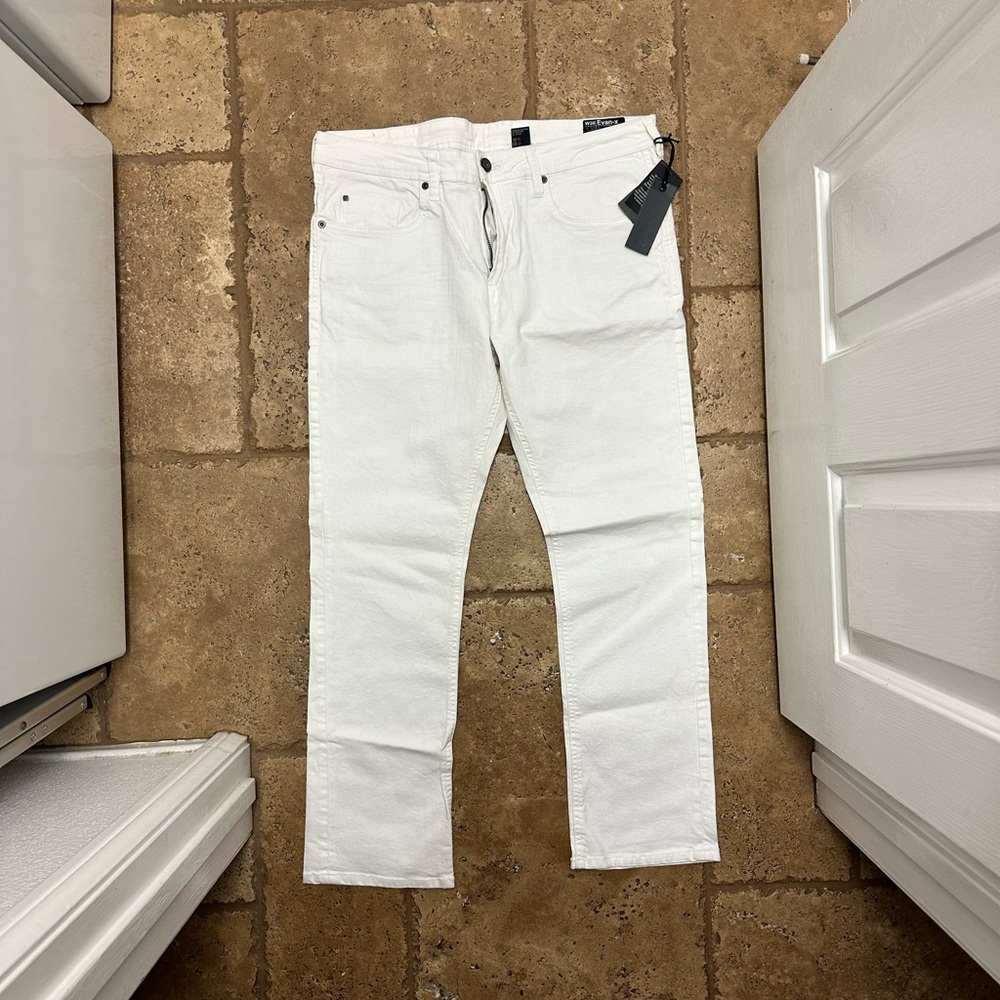 Buffalo David Bitton Men’s White Denim Jeans 98% Cotton Evan X W36 L30 Basic